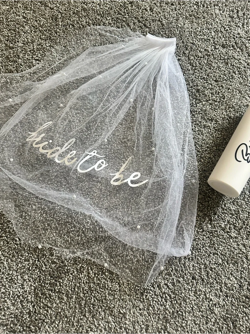Bride to be veil and bride cup